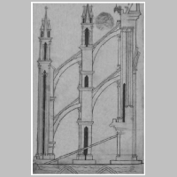 Reims, Kathedrale, Chor, Schnitt, Zeichnung Villard de Honnecourt.jpg